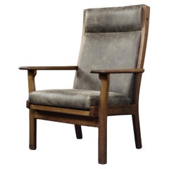 Raro sillón moderno danés de mediados de siglo modelo GE 181 A de Hans J. Wegner
