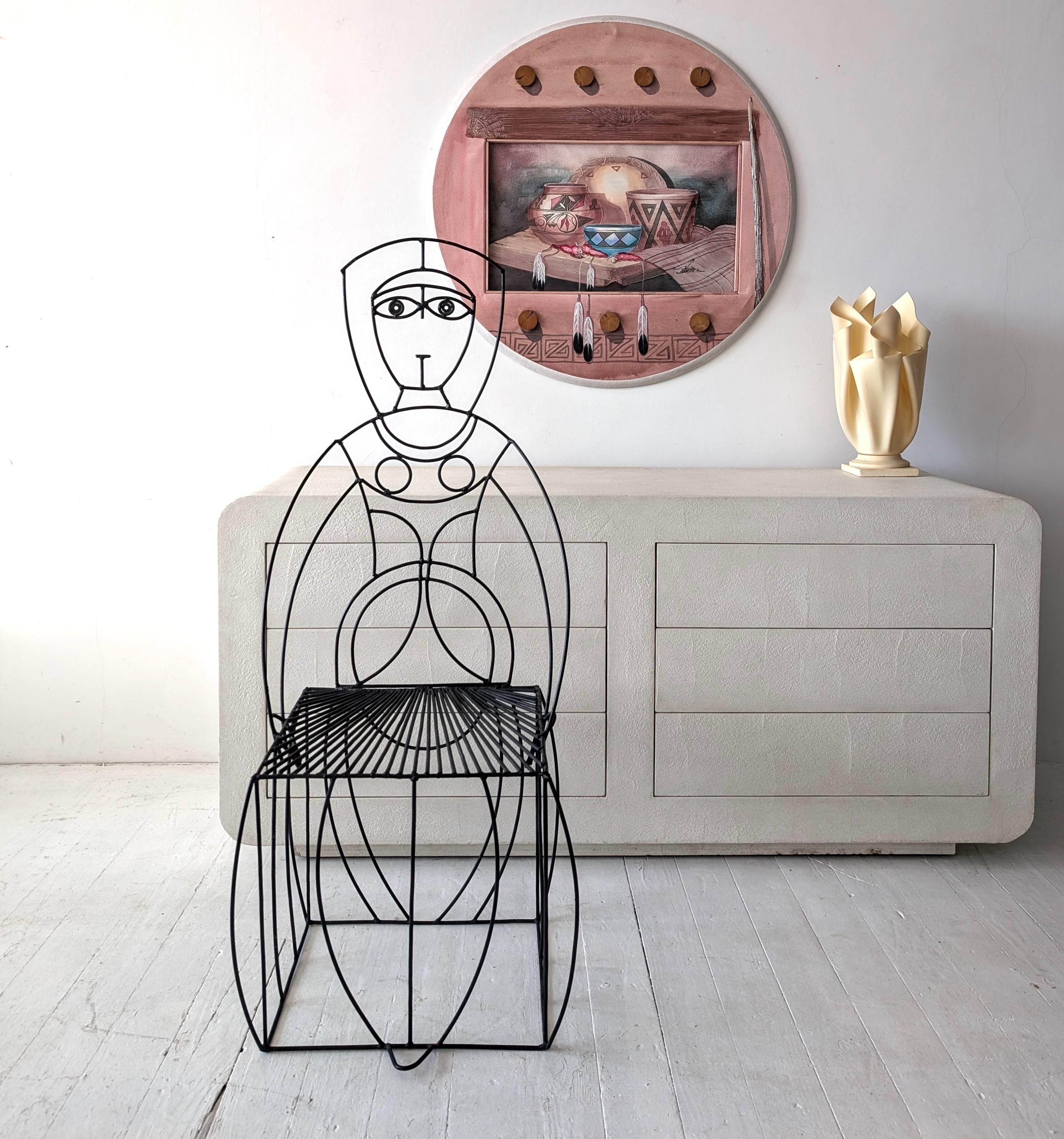 Rare vintage mid century figural chair by John Risley, USA 1960s For Sale 1