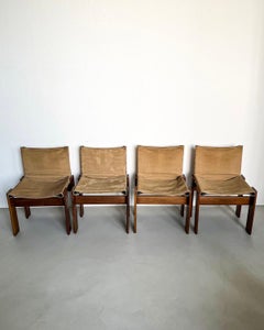 Rare Vintage Monk Dining Chairs by Afra and Tobia Scarpa, Italian Collectible