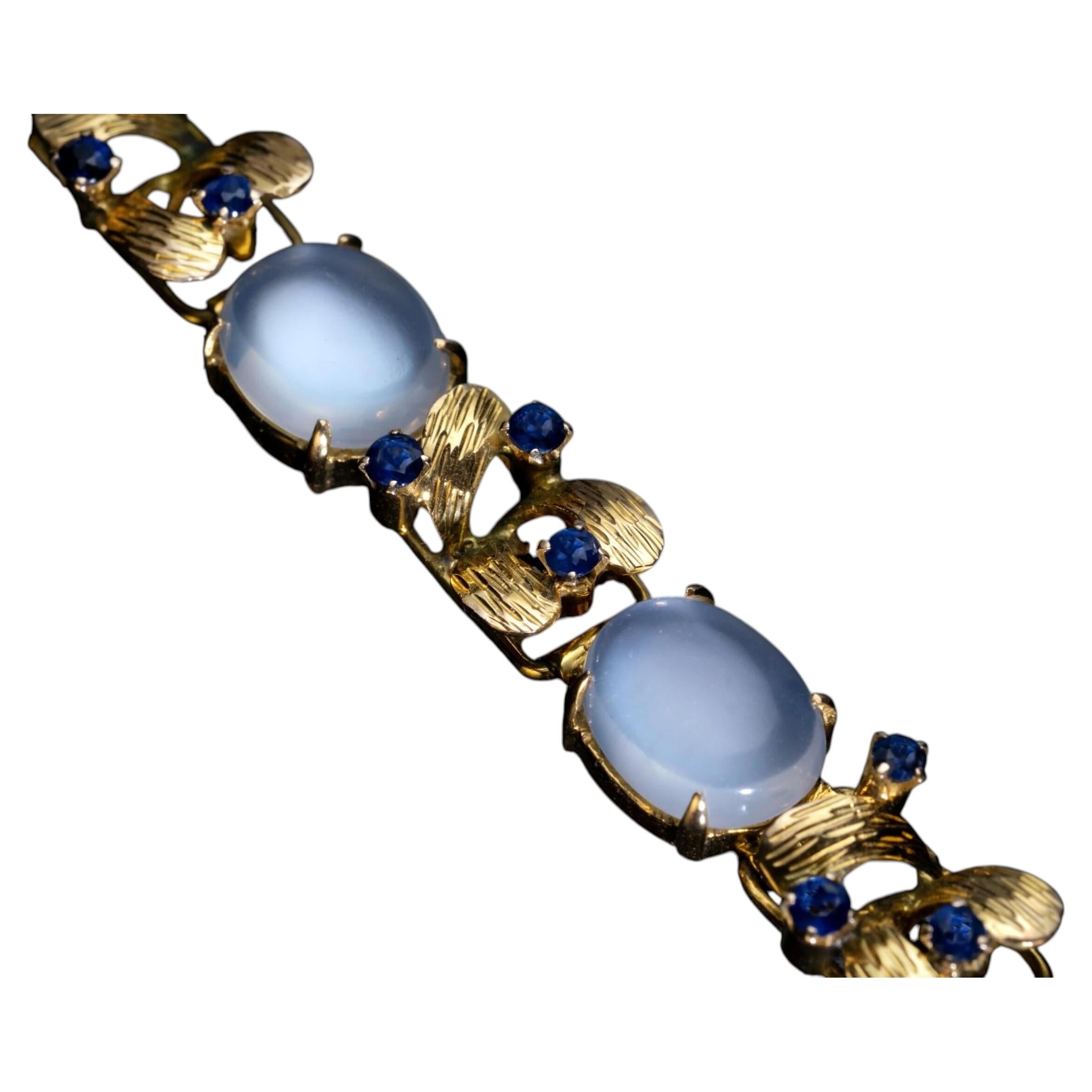 Rare Vintage Moonstone and Sapphire Bracelet Ref: 898651