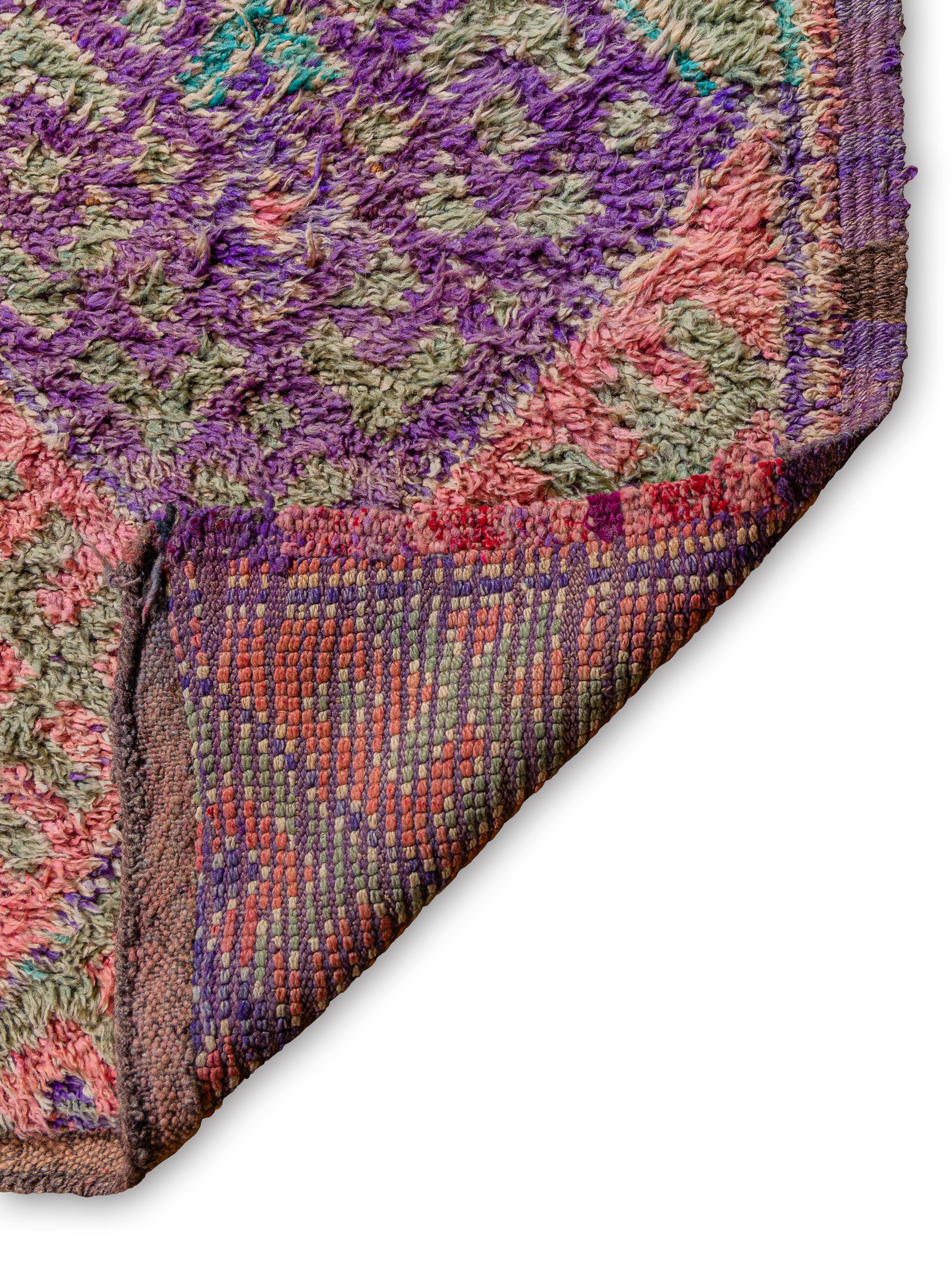 Tissé à la main Paire de boucles d'oreilles Beni M'Guild marocaines rares Pastel #2 restaurées par Breuckelen Berber en vente