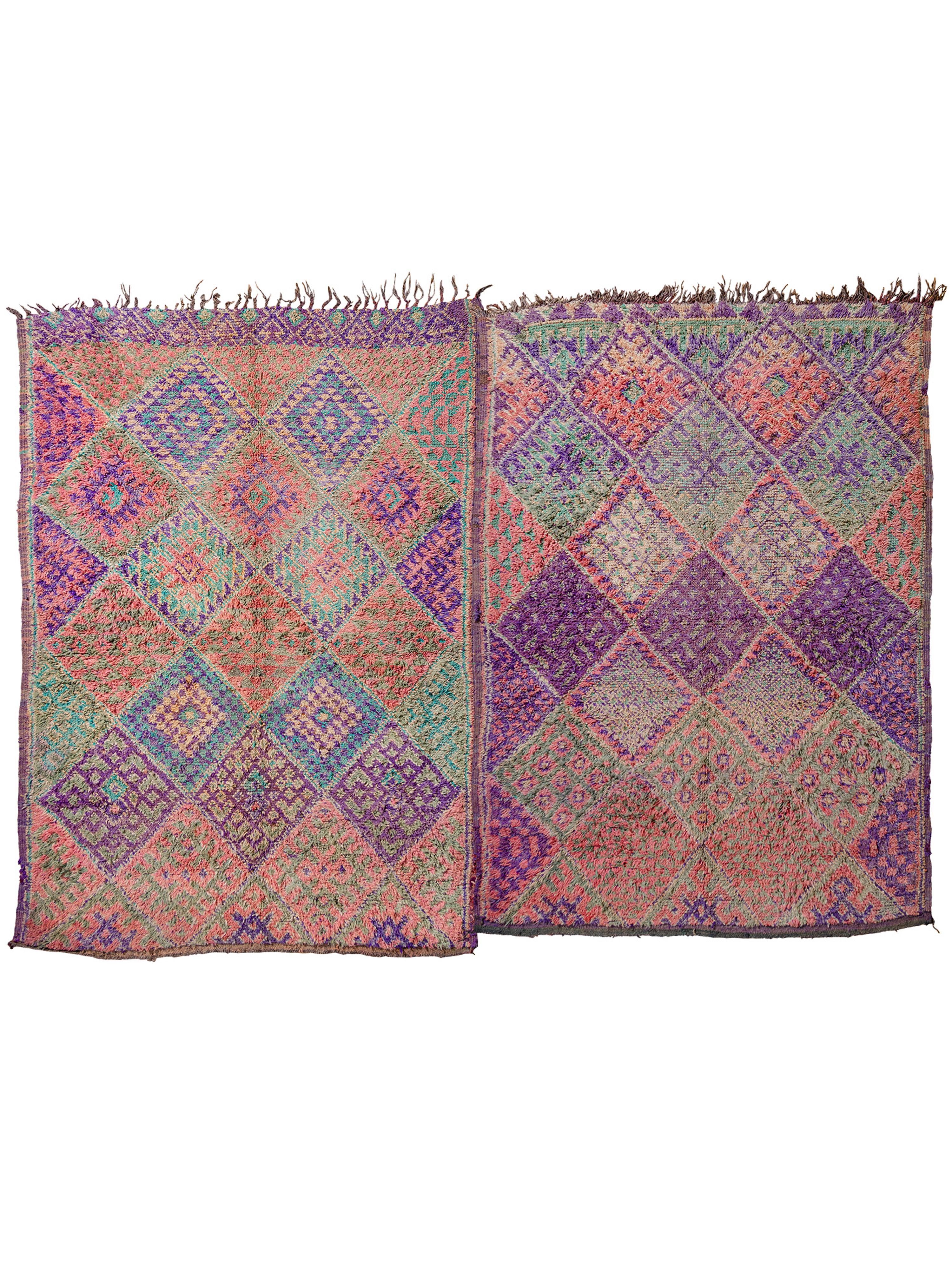 Paire de boucles d'oreilles Beni M'Guild marocaines rares Pastel #2 restaurées par Breuckelen Berber Bon état - En vente à Brooklyn, US