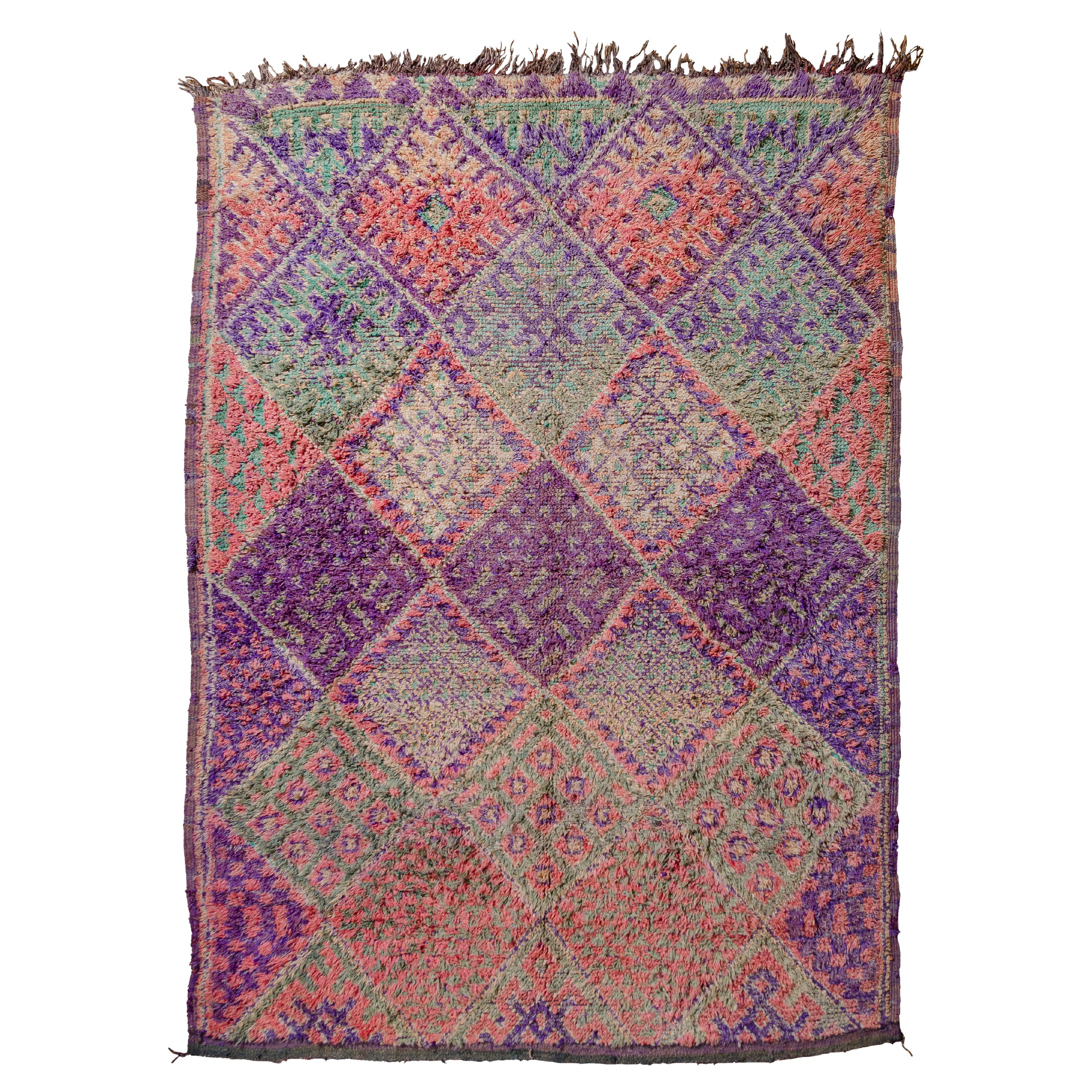 Rare paire de pastels marocains vintage Beni M'Guild Curated By Breuckelen Berber