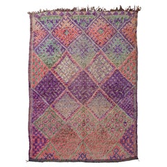 Rare paire de pastels marocains vintage Beni M'Guild Curated By Breuckelen Berber