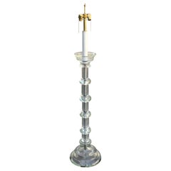 Rare Vintage Murano Glass Column Floor Lamp by Marbro