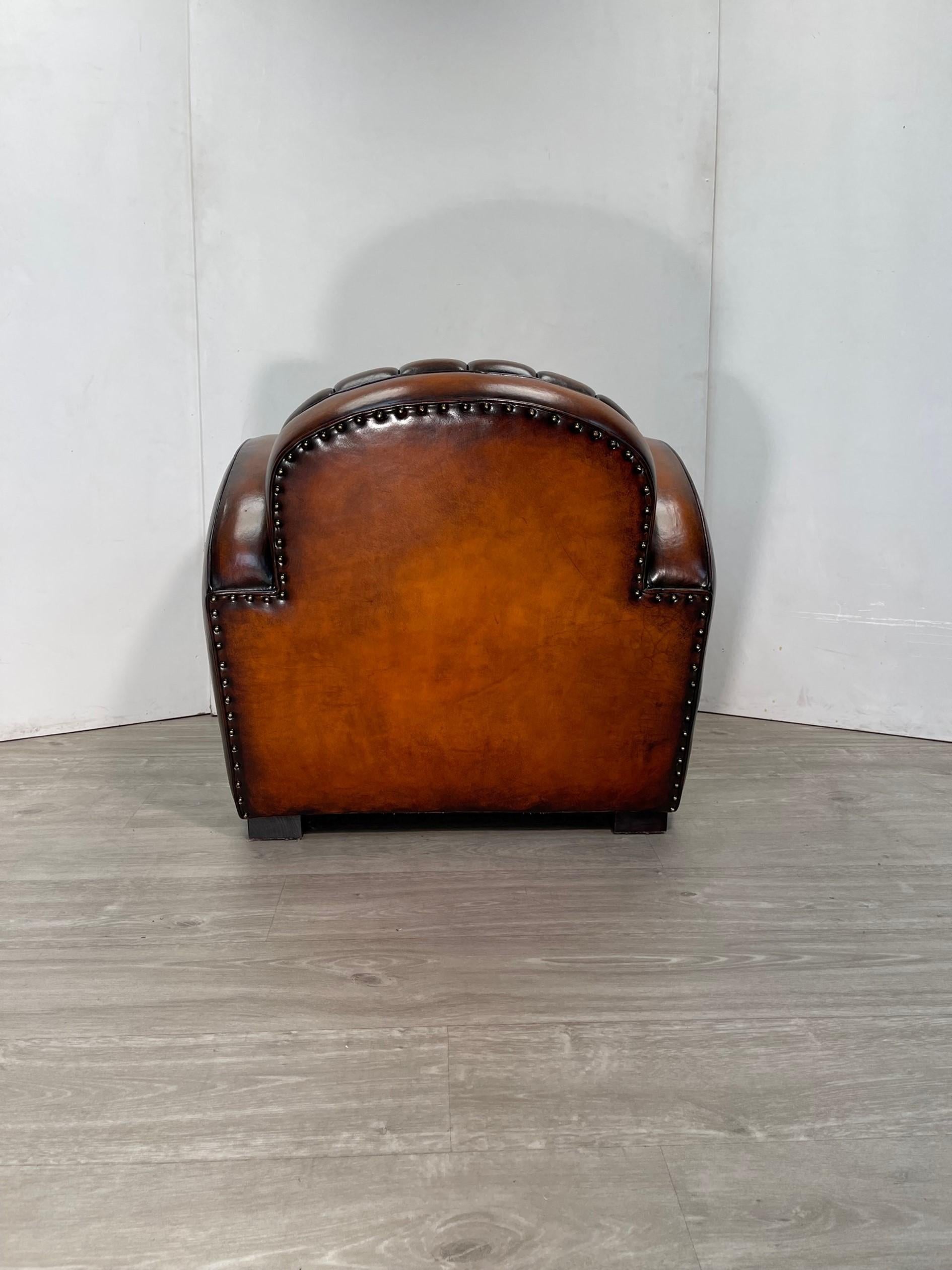 Art Deco Rare Vintage Mustang Car Seat Armchair Based on the 1966 Fastback Brown Leather