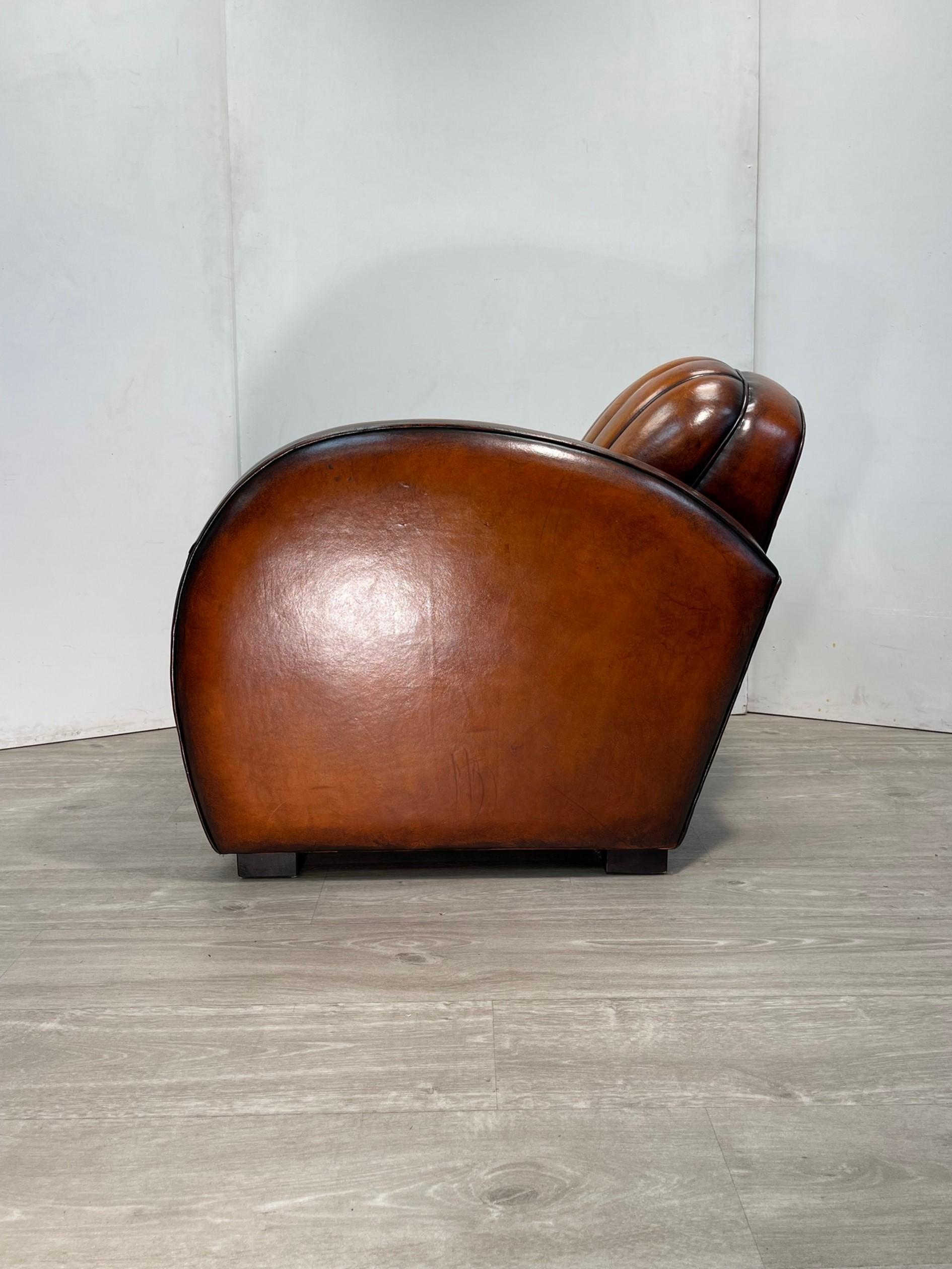 English Rare Vintage Mustang Car Seat Armchair Based on the 1966 Fastback Brown Leather