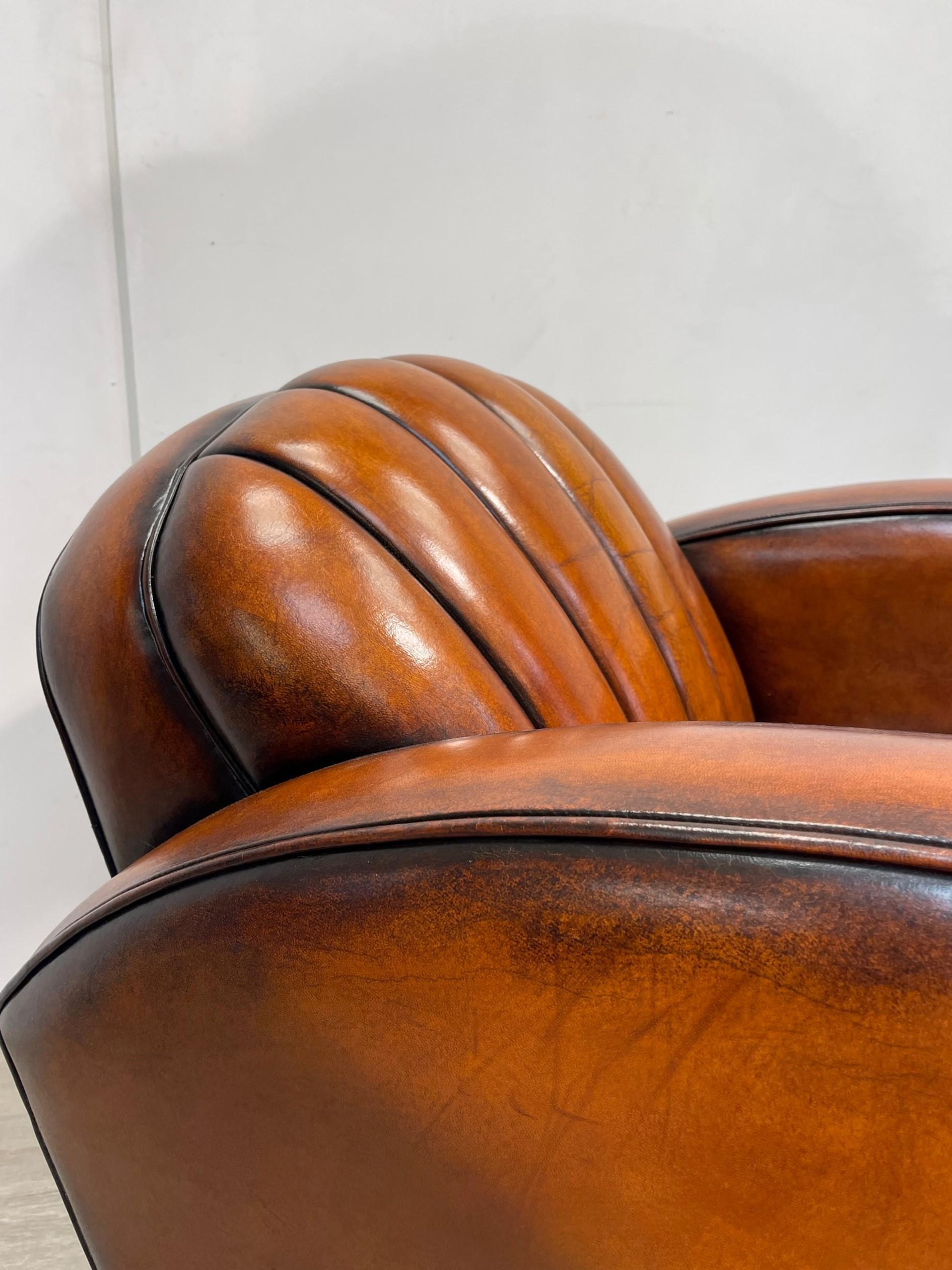 20th Century Rare Vintage Mustang Car Seat Armchair Based on the 1966 Fastback Brown Leather