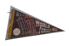 Rare Vintage New York Yankees Cincinnati Reds World Series Baseball Pennant