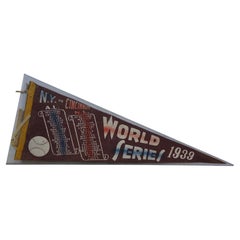 Rare Vintage New York Yankees Cincinnati Reds World Series Baseball Pennant