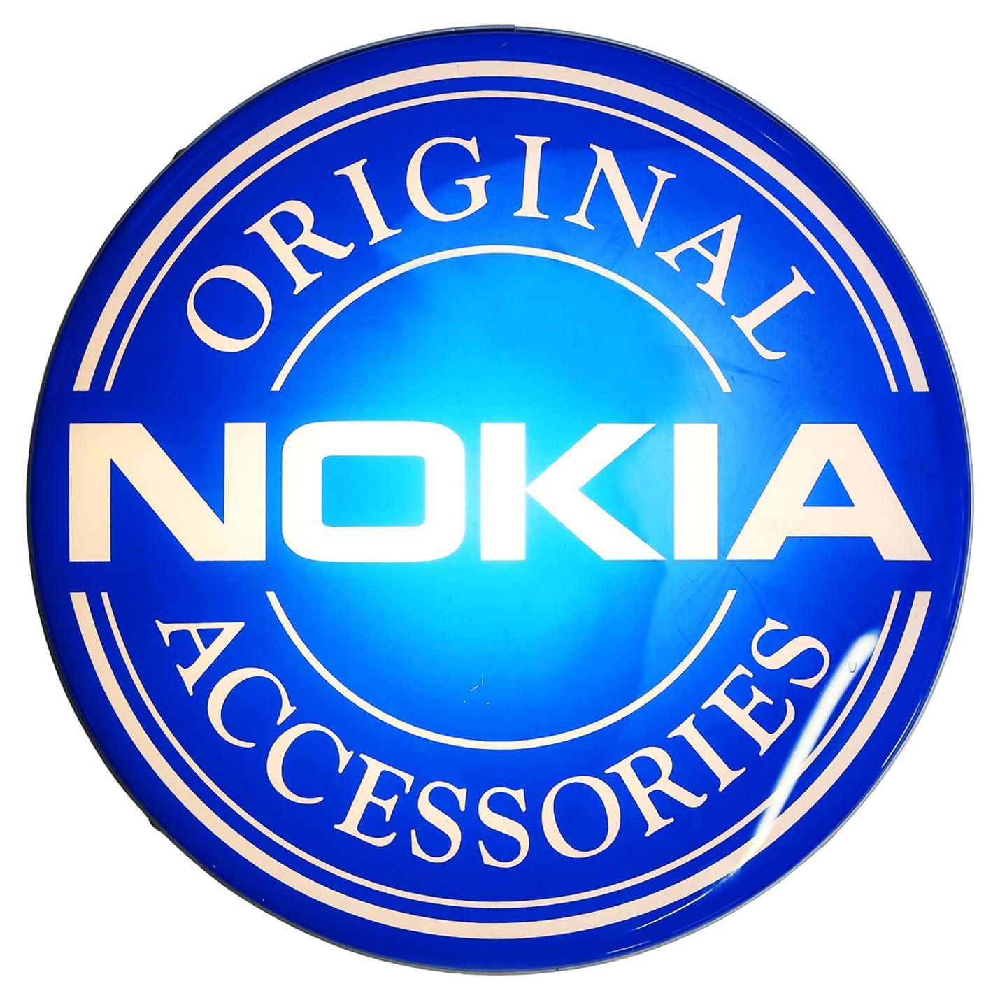 Rare enseigne publicitaire vintage avec le logo Nokia