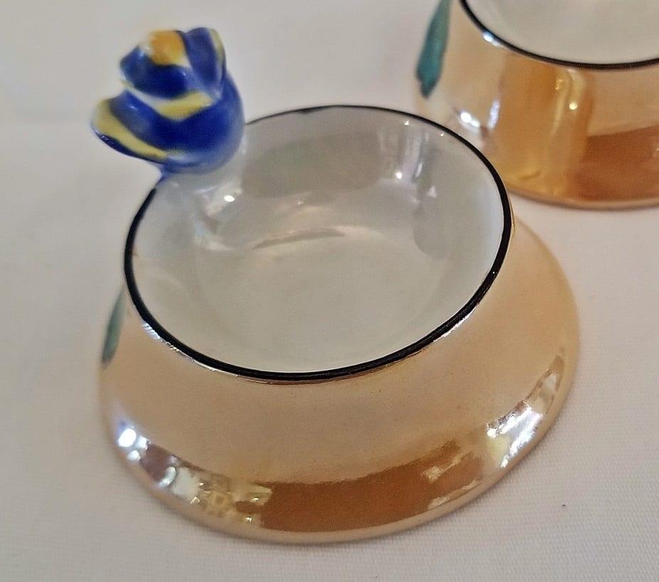 RARO Vassoio e 6 sali di Noritake Lusterware d'epoca in vendita 1