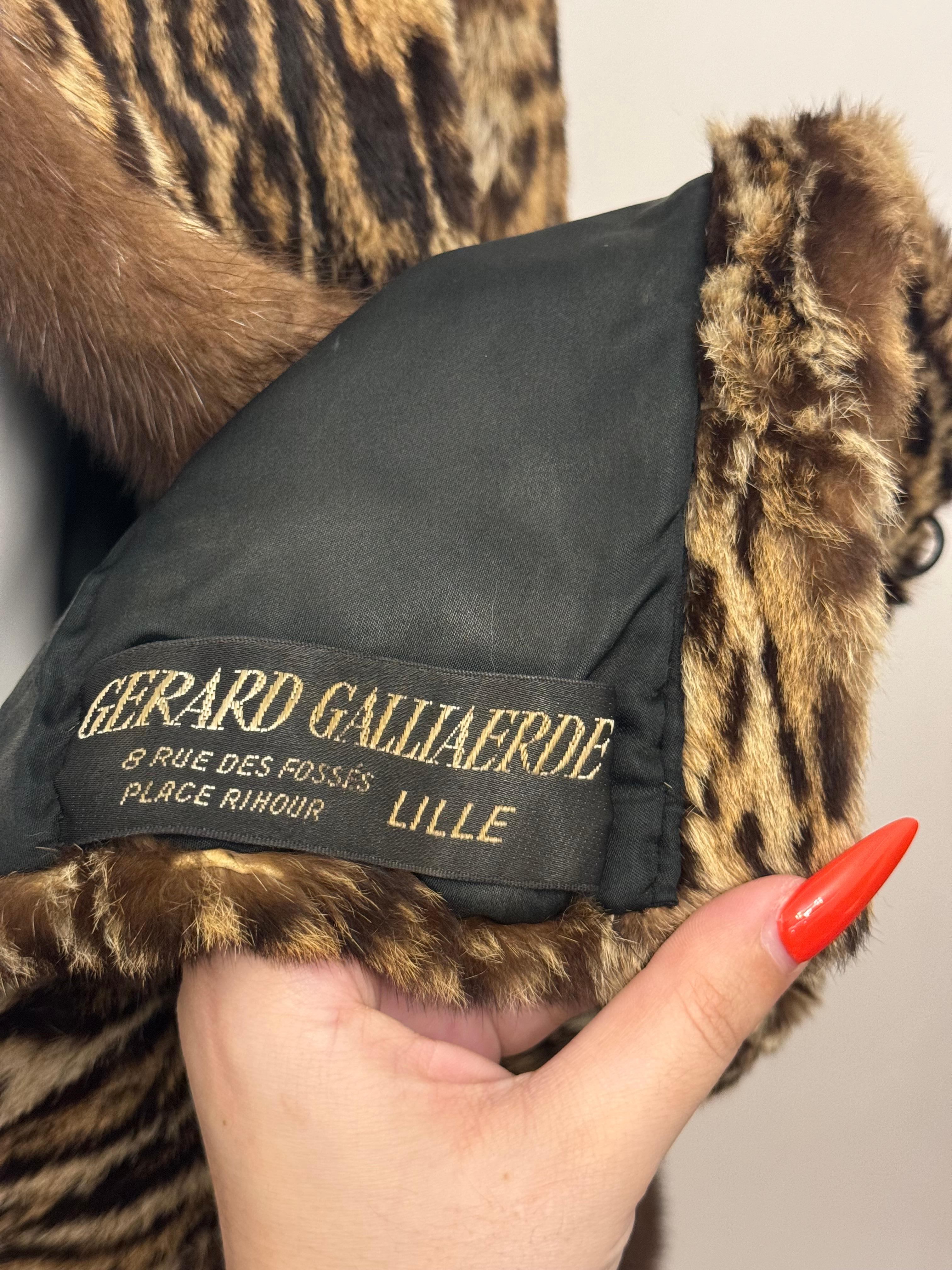 Raro cappotto vintage in pelliccia di ocelot e visone in vendita 1