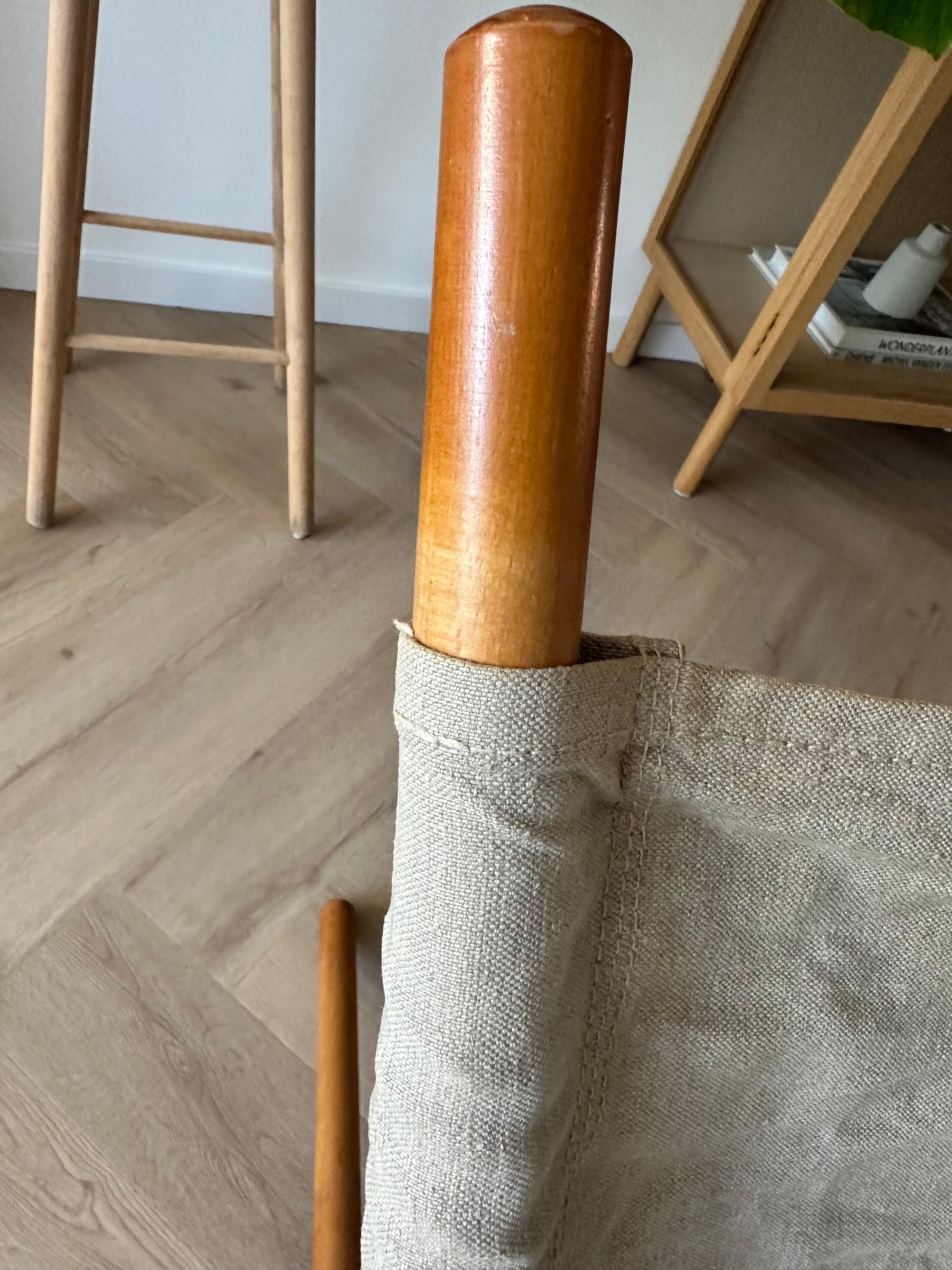 Rare Vintage Ole Gjerlov-Knudsen Lounge Saw Safari Chair, Denmark 1960s For Sale 8