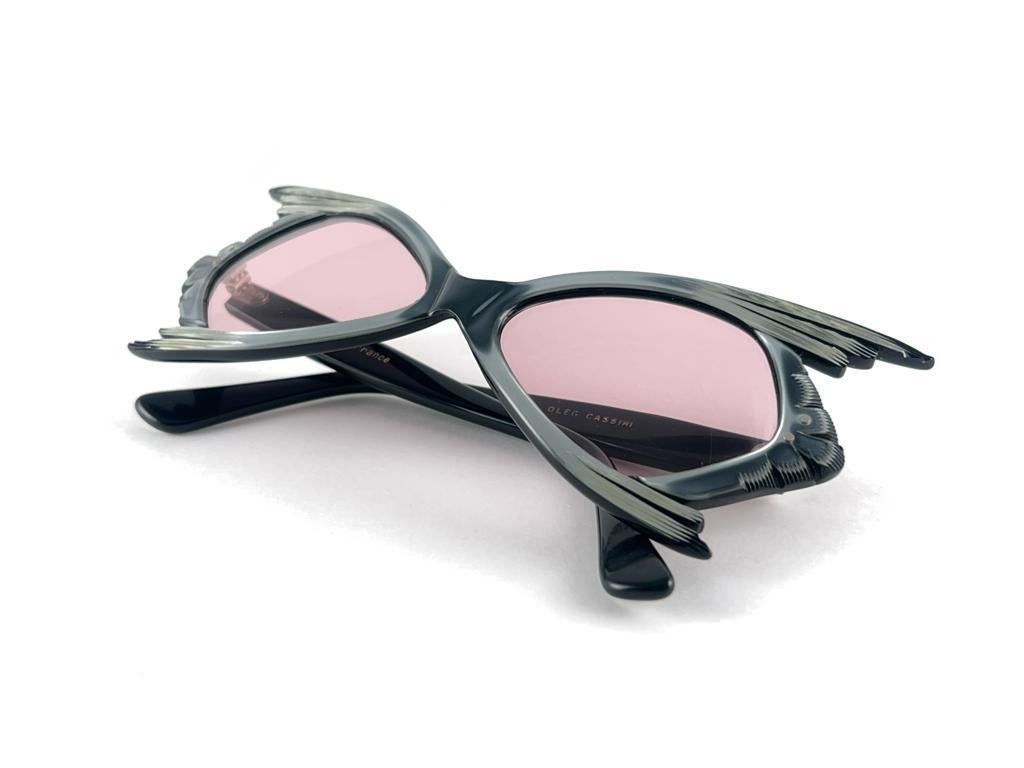 Rare Vintage Oleg Cassini Frame 60'S Sunglasses Made In France For Sale 11