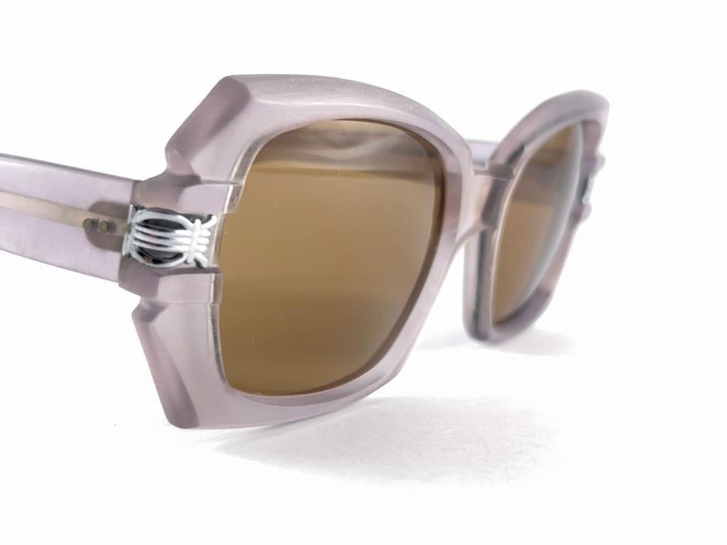 Rare Vintage Oliver Goldsmith Silver Errebi Sides Oversized 1970 Sunglasses For Sale 5