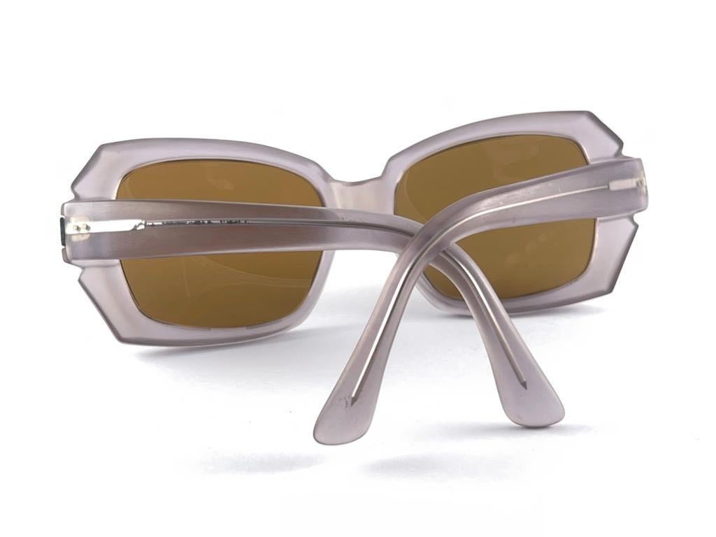 Rare Vintage Oliver Goldsmith Silver Errebi Sides Oversized 1970 Sunglasses For Sale 6