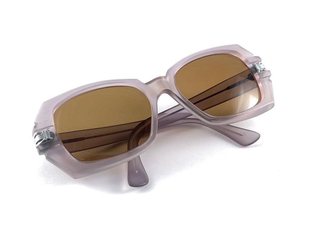 Rare Vintage Oliver Goldsmith Silver Errebi Sides Oversized 1970 Sunglasses For Sale 3