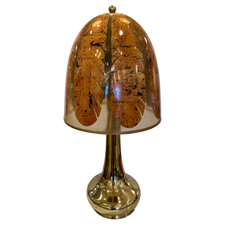 tobacco lamp 1960's Amber / Drip Glazed Ceramic Mottahedehs emphasis on color is superbly realized in these lamps with some designs requiring as many as 27 individual colors to achieve Rescuing a Painted Tobacco Leaf