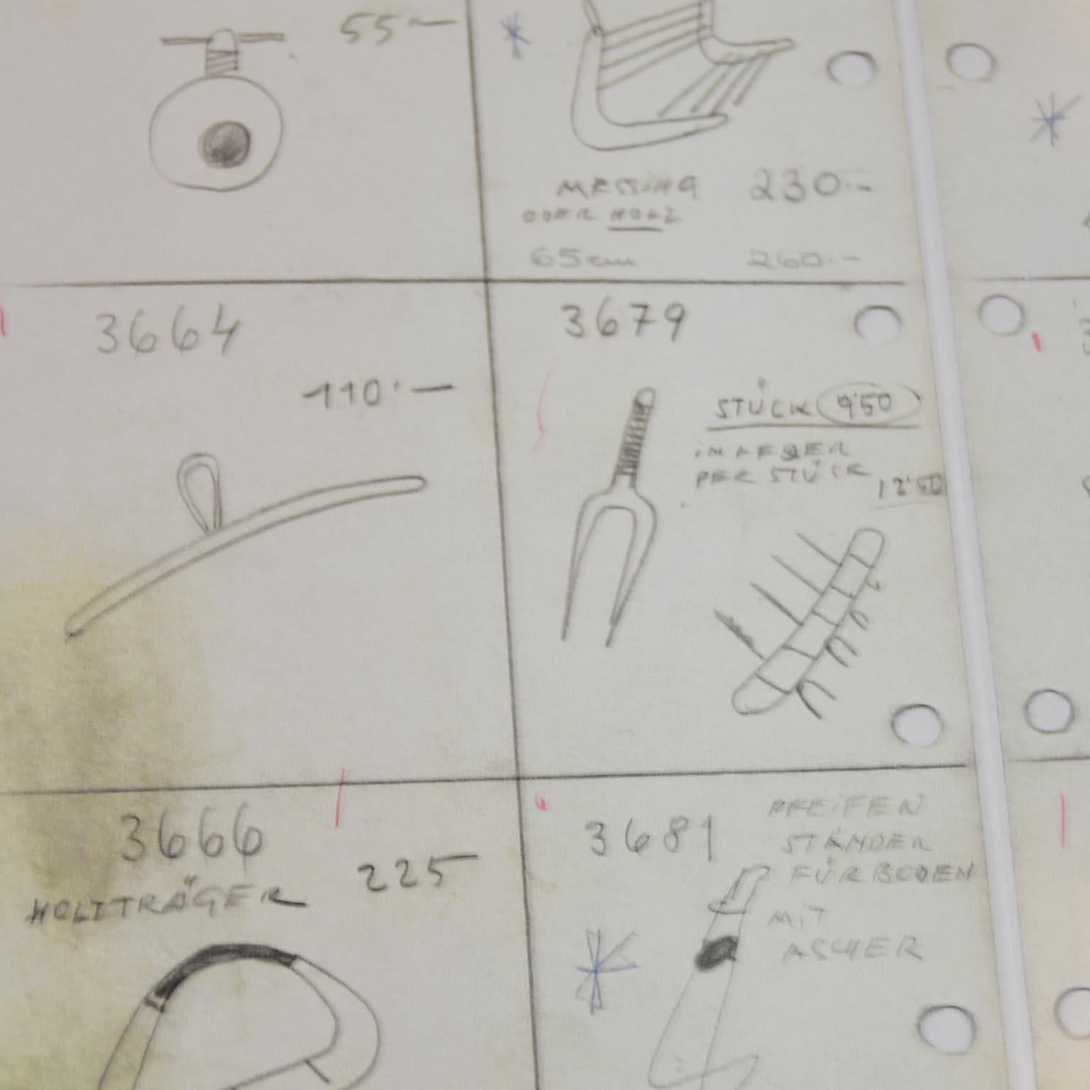 Rare paire de cintres en laiton recouverts de cuir par Carl Auböck, 1950 1