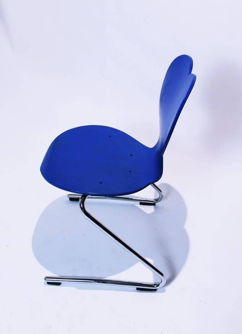 Post-Modern  Pantoflex Mickey Mouse Chair in Blue by Verner Panton for Vs Möbel