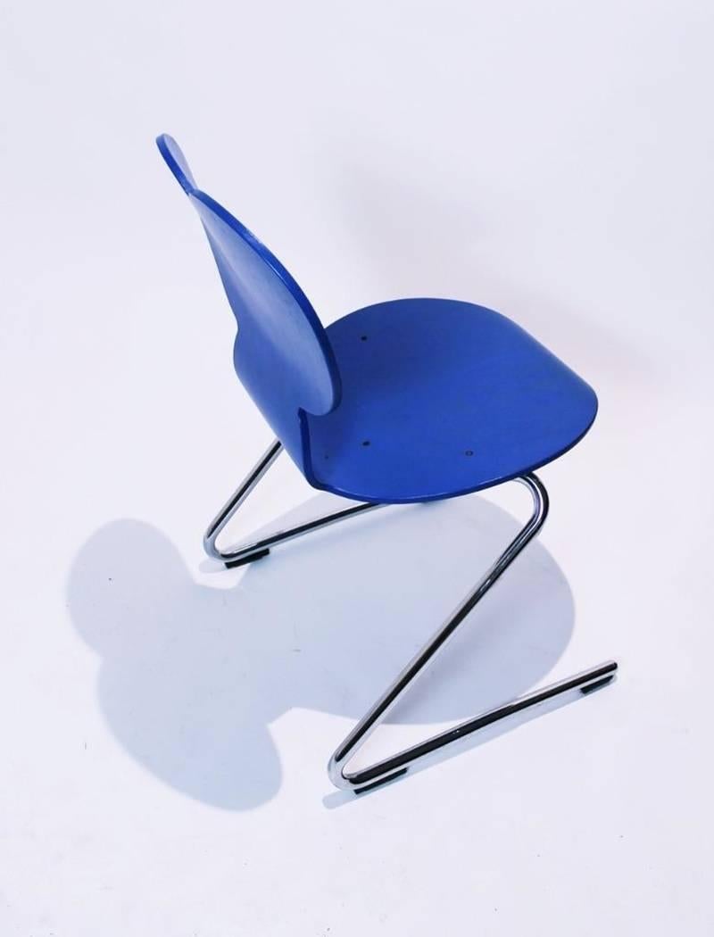German  Pantoflex Mickey Mouse Chair in Blue by Verner Panton for Vs Möbel