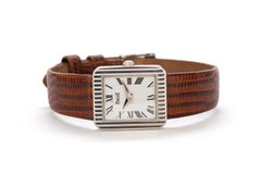 Piaget Montre vintage rare Protocole à quartz en or blanc 18 carats massif