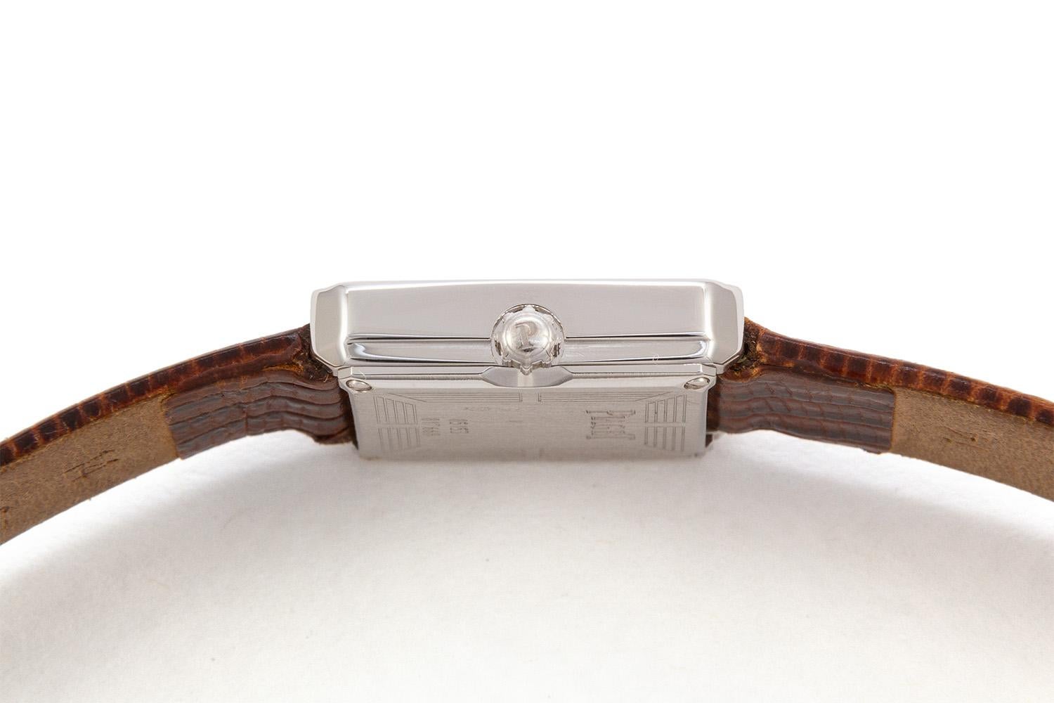 Women's or Men's Rare Vintage Piaget Protocole Solid 18 Karat White Gold Quartz Watch