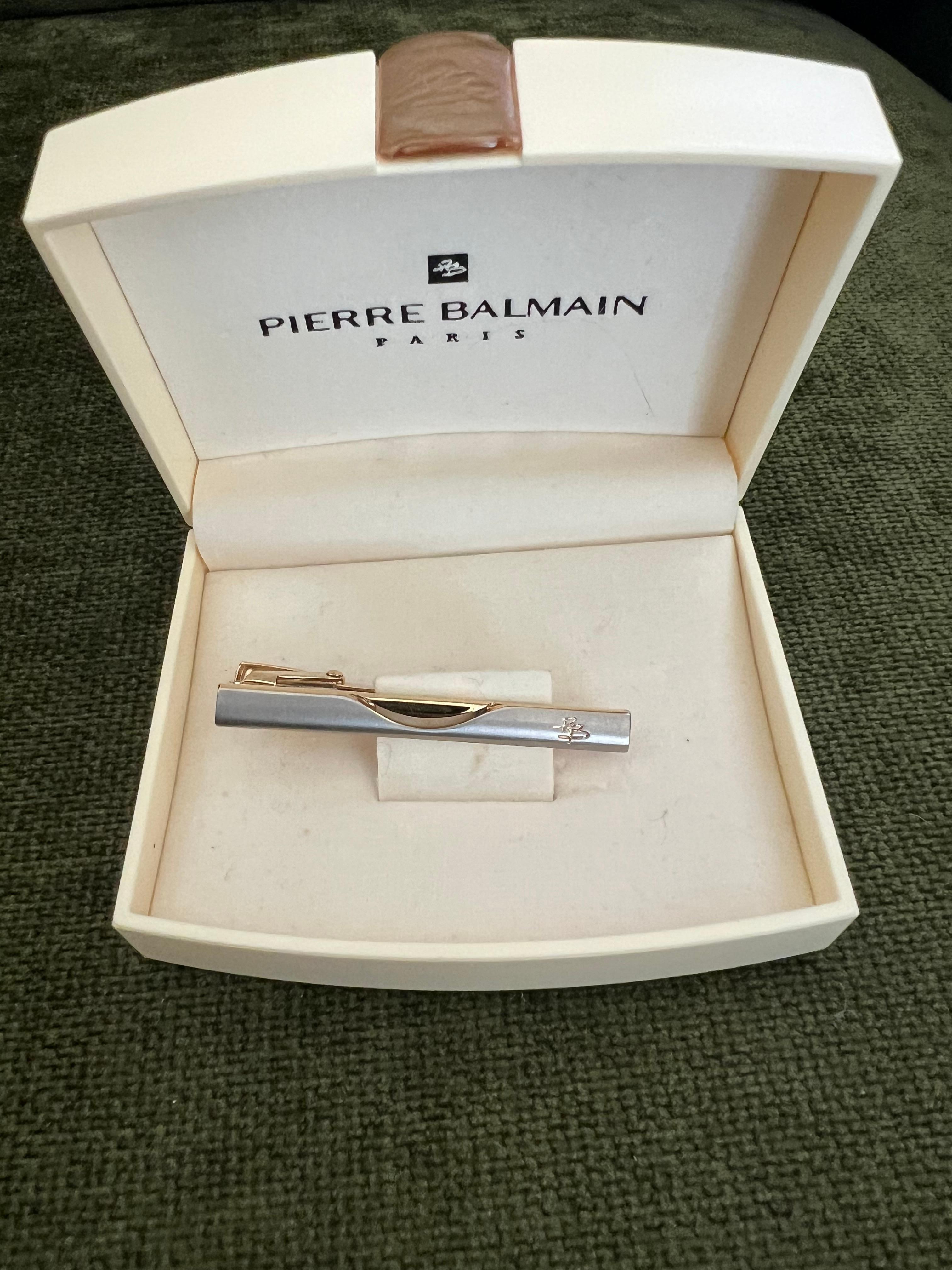 Rari gemelli e cravatta d'epoca di Pierre Balmain 