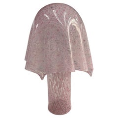 Rare Vintage Pink Murrine Murano Glass Table Lamp. Italy, 1960's.