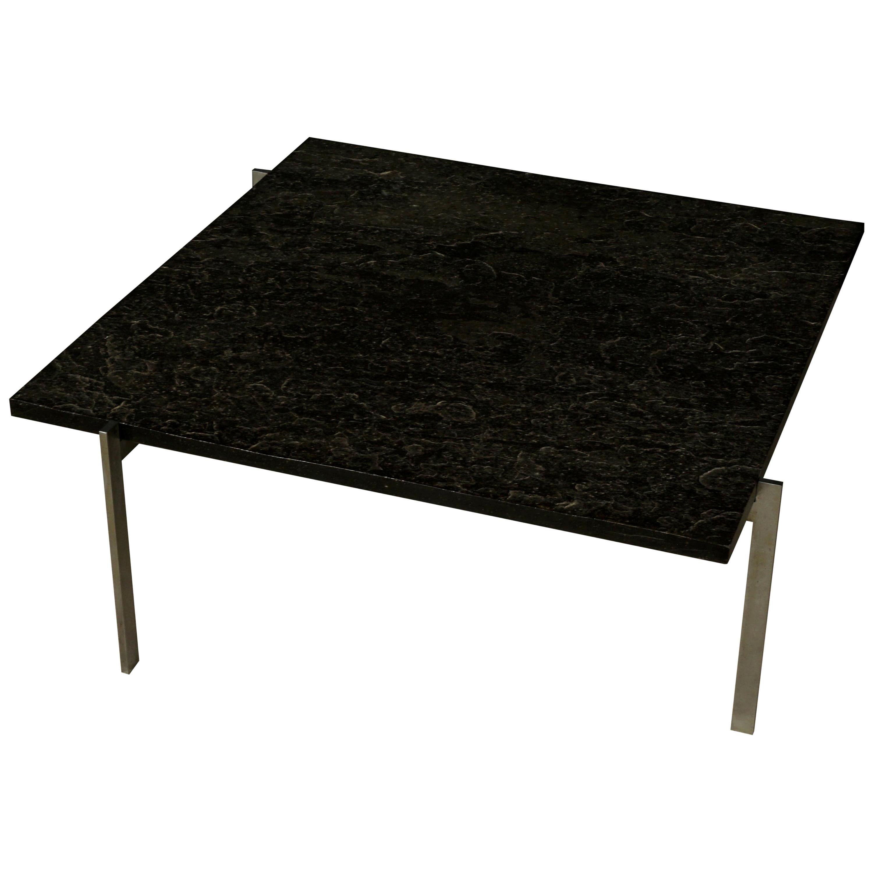 Rare Vintage PK-61 Slate Coffee Table Designed by Poul Kjaerholm, Denmark, 1960s