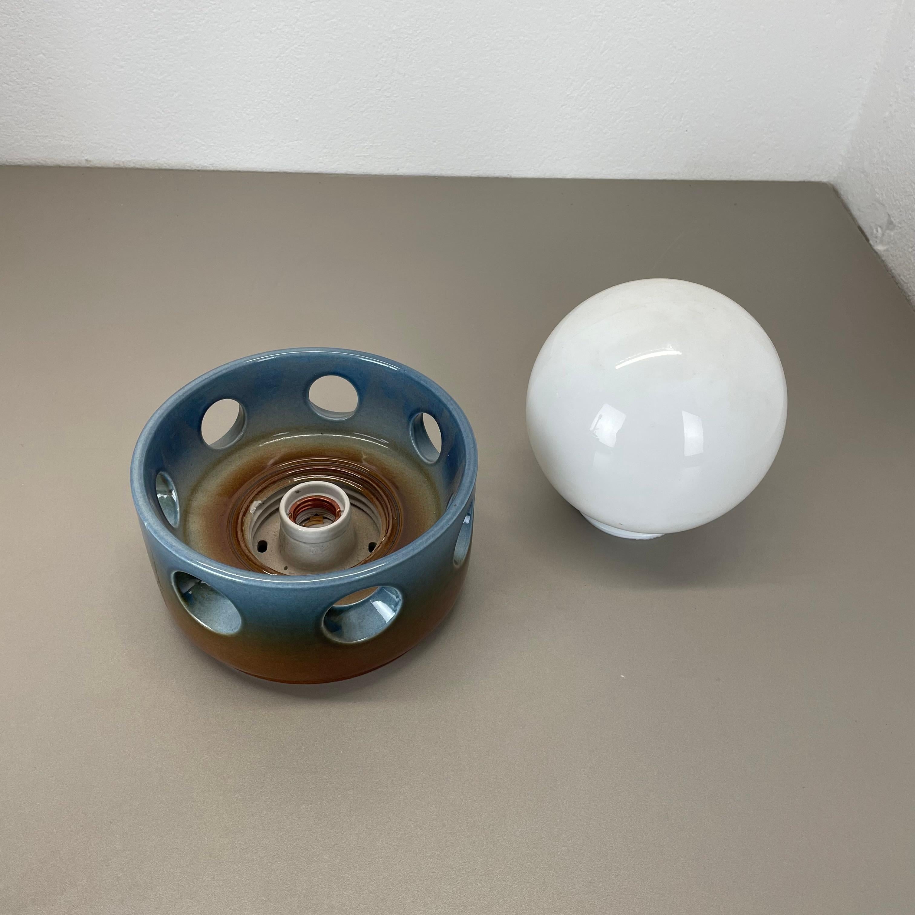 20ième siècle Plafonnier vintage rare POP ART en lave grasse de LINDNER Leuchten, Allemagne, 1980 en vente