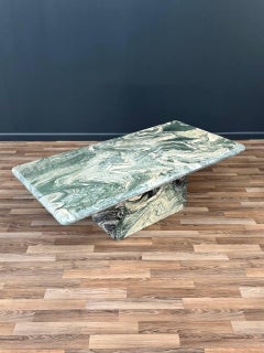 Rare Vintage Post Modern Cipollino Ondulato Marble Coffee Table
