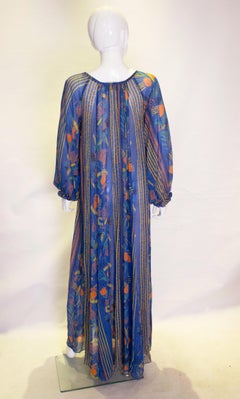Rare Vintage Print Ossie Clark Gown