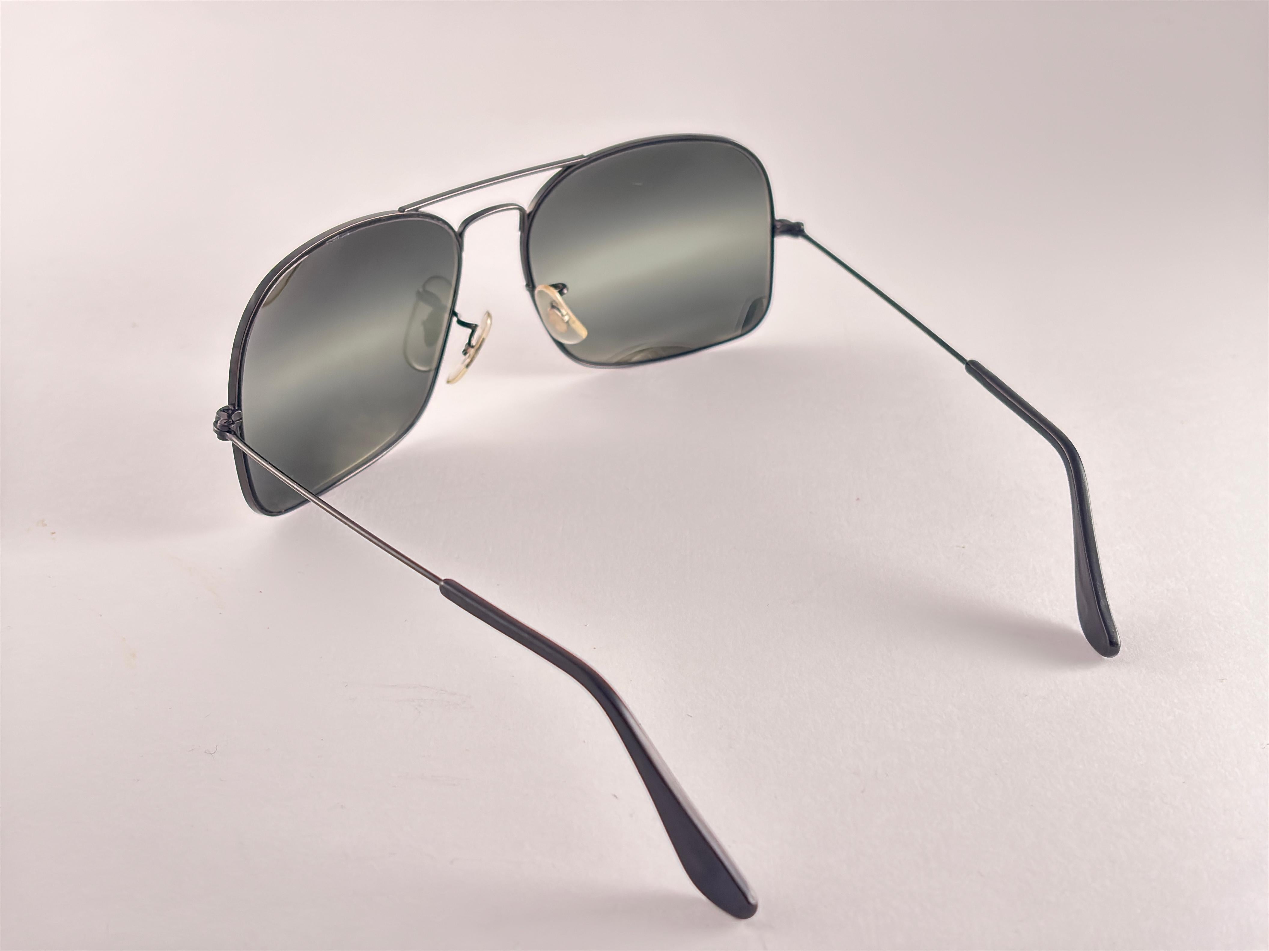 Women's or Men's Rare Vintage Ray Ban 1978 Silver Double Mirror Lens 58' B&L Sunglasses For Sale
