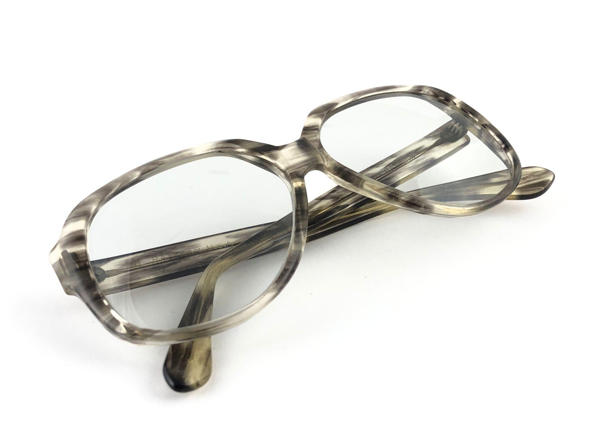 Ray Ban B&L Gavilan rares lunettes de soleil vintage surdimensionnées en verre clair, fabriquées aux États-Unis, années 1970 en vente 7