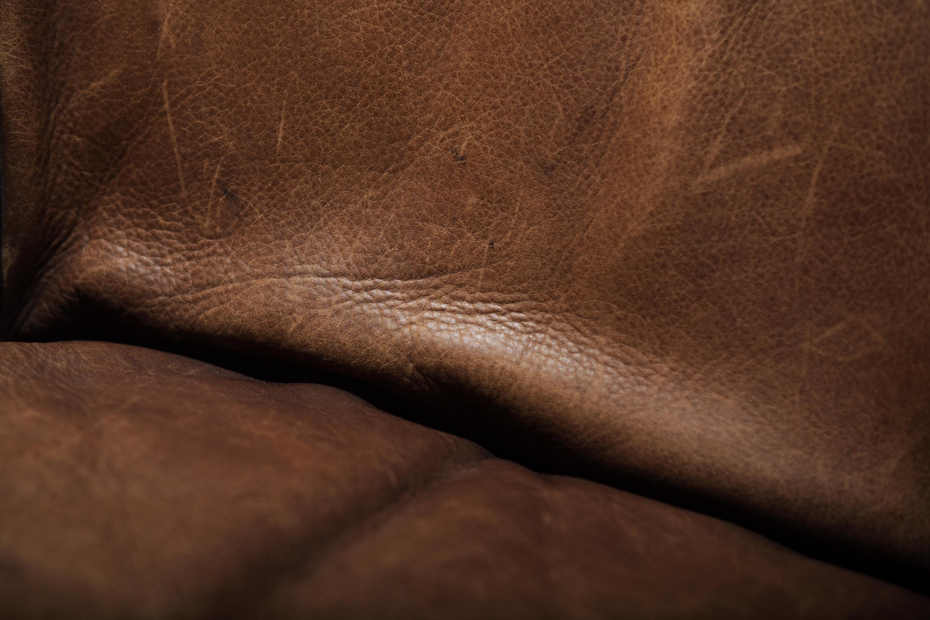 Rare & vintage Ringo sofa in original leather by Gerard van den Berg for MONTIS 8