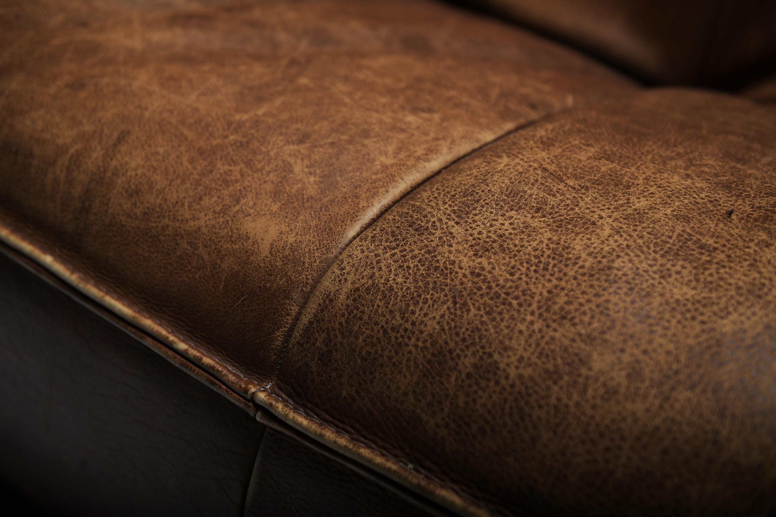 Rare & vintage Ringo sofa in original leather by Gerard van den Berg for MONTIS In Good Condition In Buggenhout, Oost-Vlaanderen
