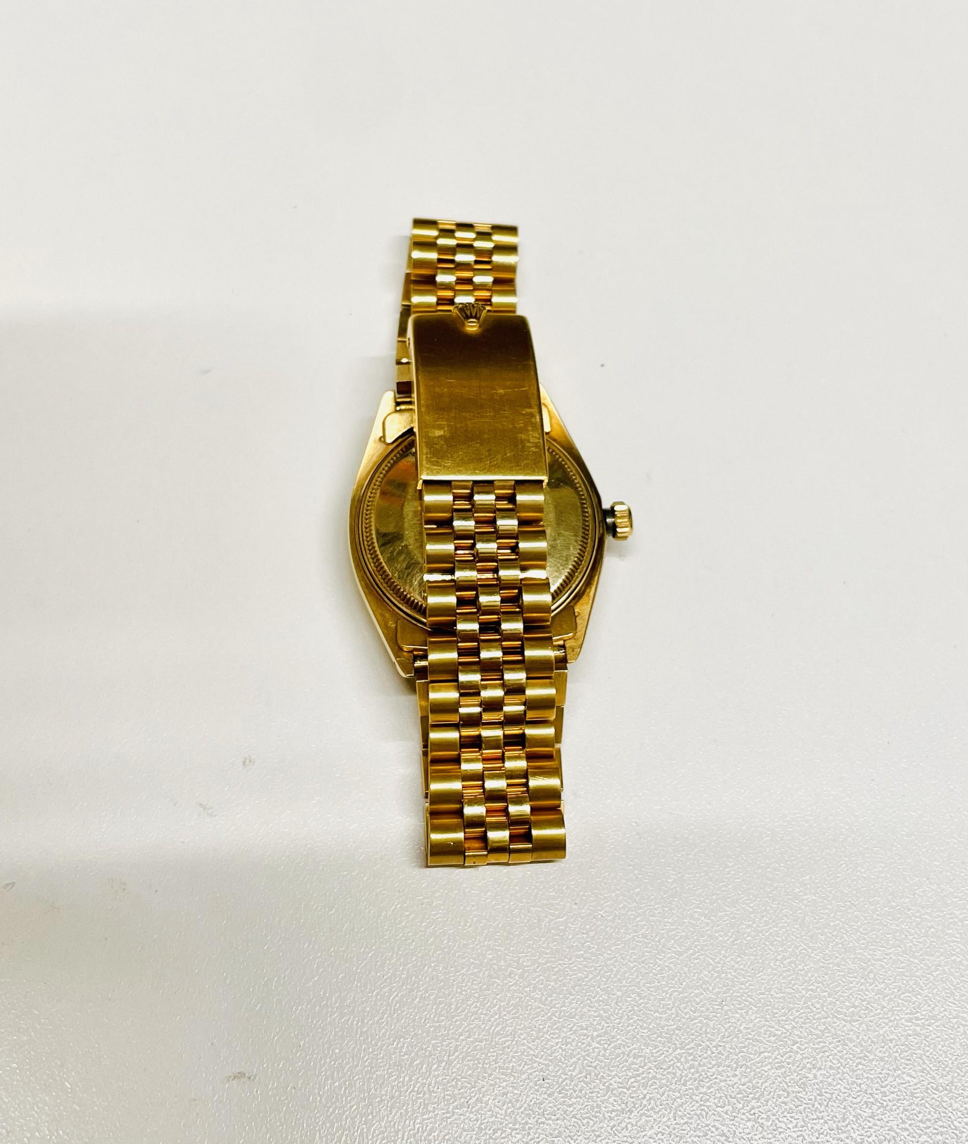 Rare Vintage Rolex 18k Yellow Gold Men's Date C. 1978 w/ Henry Ford Signature For Sale 7