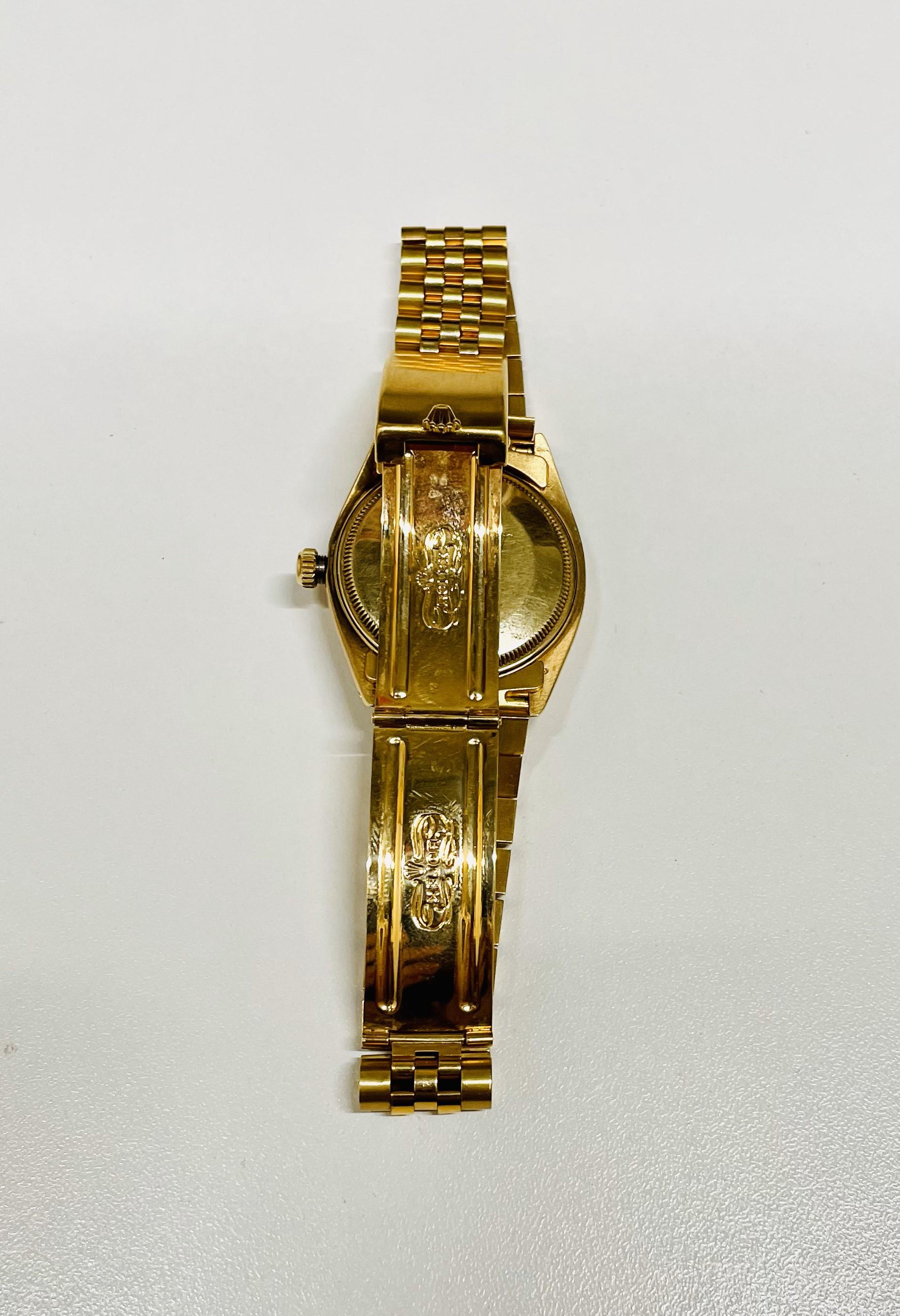 Rare Vintage Rolex 18k Yellow Gold Men's Date C. 1978 w/ Henry Ford Signature For Sale 6