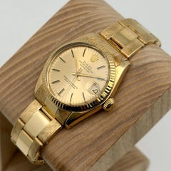 Rare Vintage Rolex Datejust 31mm 6827 14K Gold Champagne Dial Ladies Watch
