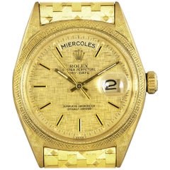 Rare Vintage Rolex Day-Date Florentine Finish Champagne Dial 1806 Automatic