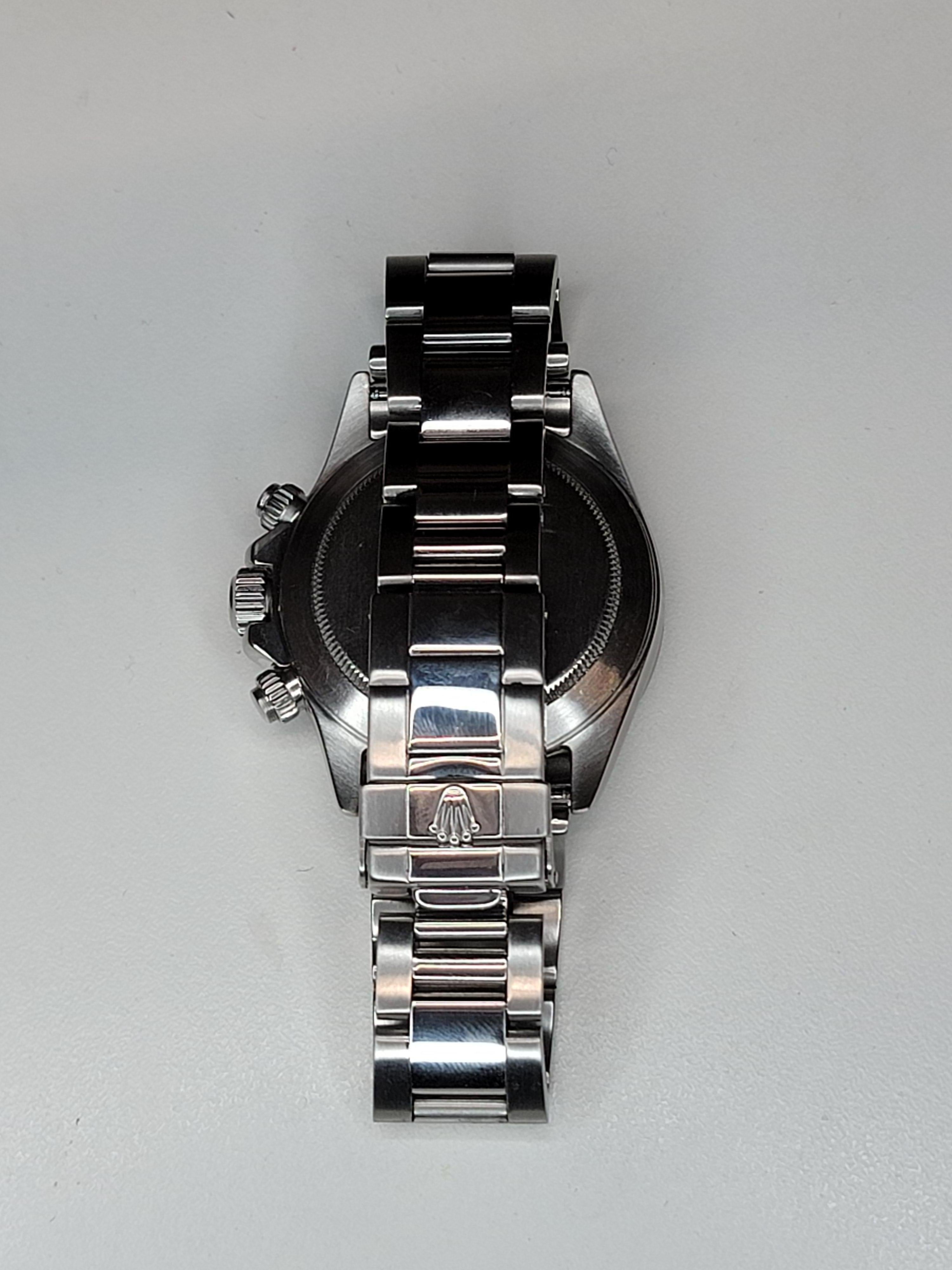 Rare Vintage Rolex Daytona Cosmograph w/ Zenith Movement SS & White Dial In Good Condition For Sale In New York, NY