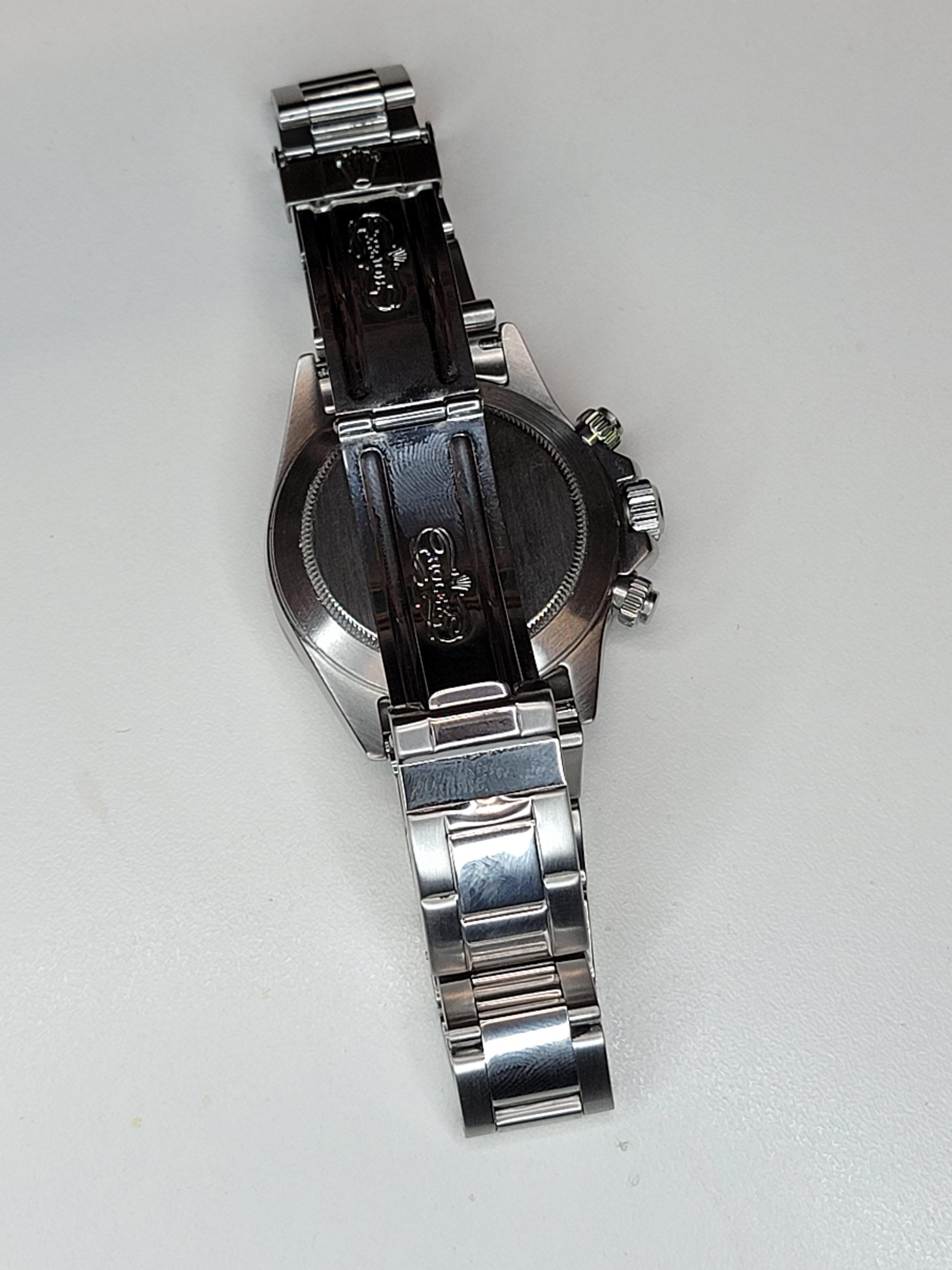 Men's Rare Vintage Rolex Daytona Cosmograph w/ Zenith Movement SS & White Dial For Sale