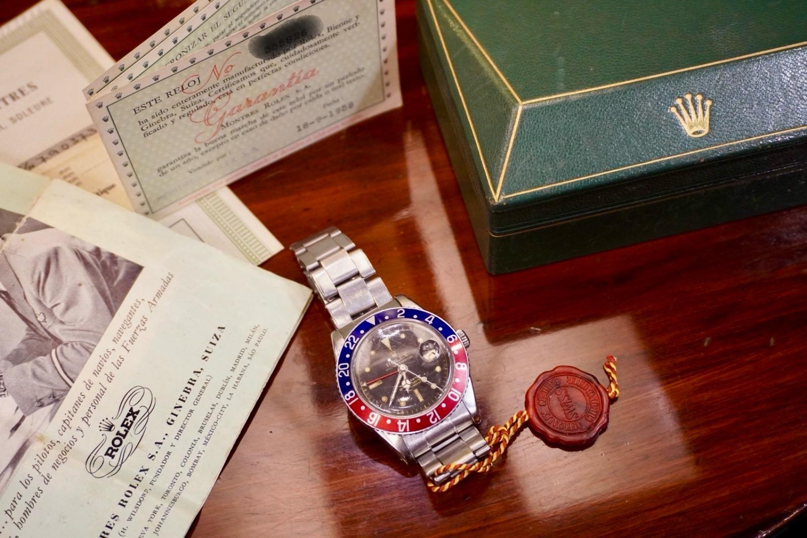 Rare Vintage Rolex GMT Master 6542 OCC, 1958 For Sale 8