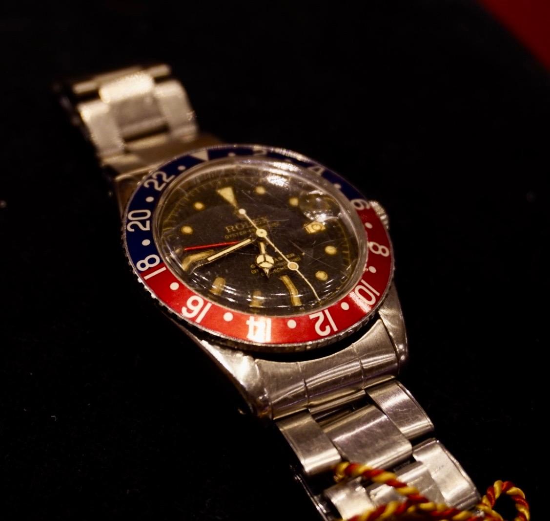 Swiss Rare Vintage Rolex GMT Master 6542 OCC, 1958 For Sale