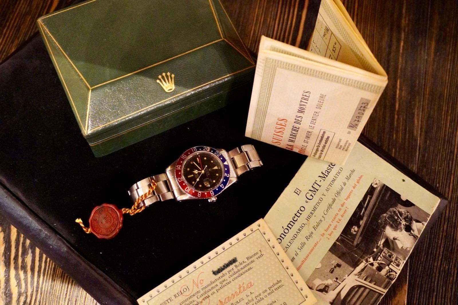 20th Century Rare Vintage Rolex GMT Master 6542 OCC, 1958 For Sale
