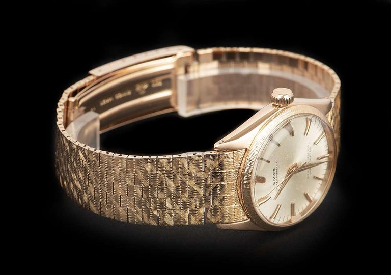Rare Vintage Rolex Oyster Perpetual Women's Red Gold Florentine Finish 6551  For Sale at 1stDibs