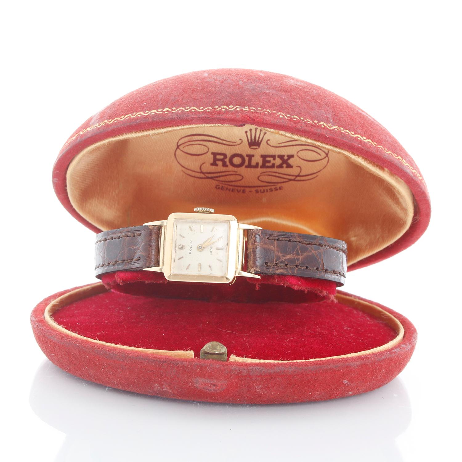 Raro Rolex Precision d'epoca in oro giallo Ref 9179 Orologio da donna in vendita 2