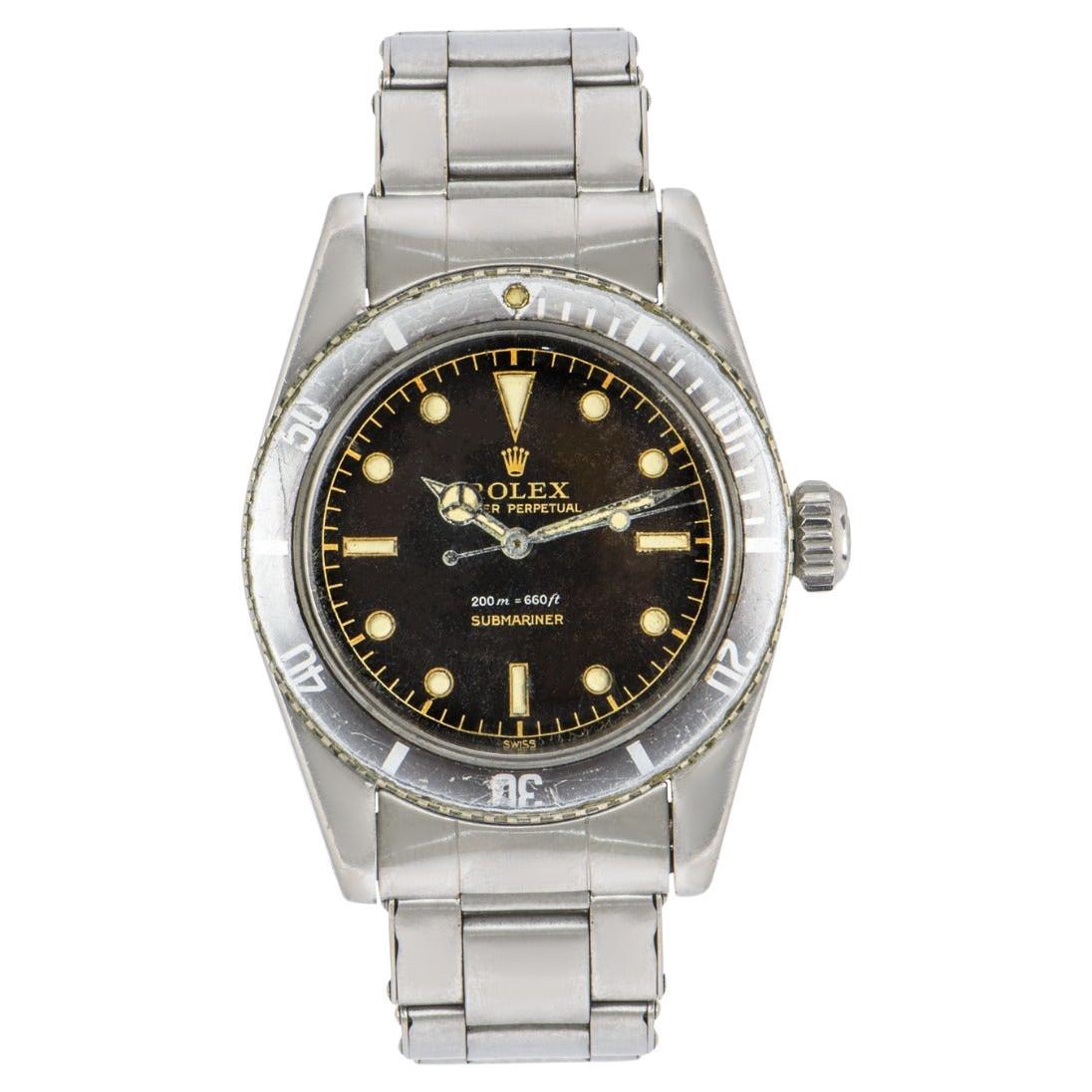 Rare Vintage Rolex Submariner James Bond Big Crown Stainless Steel Automatic For Sale